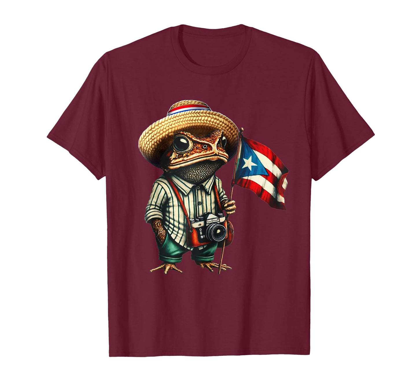 Coqui Frog Puerto Rico Puerto Rican Flag Taino Boricua T-Shirt