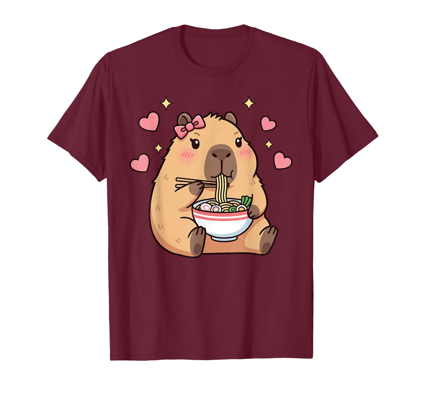 Cute Girls Capybara Ramen Kawaii Tea Kawaii Capy Lover Kids T-Shirt