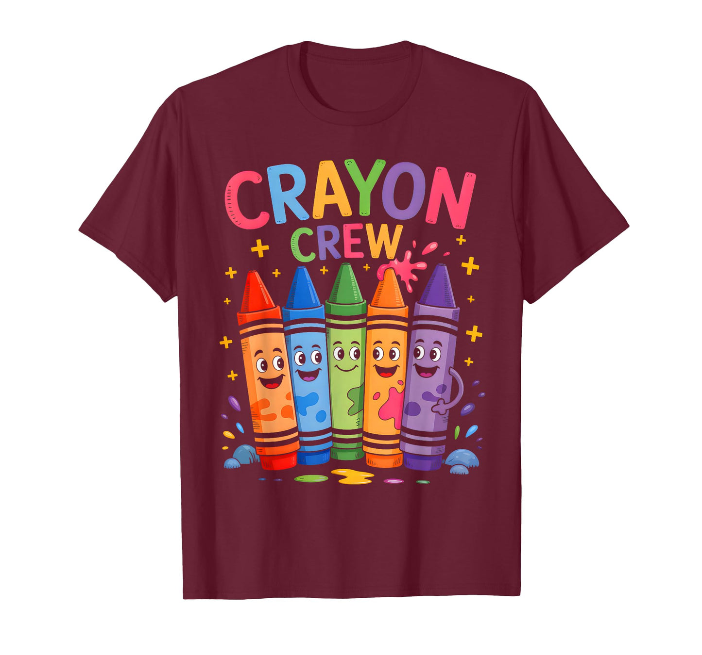 Coloring Art Drawing Color Funny Crayon Crew Halloween T-Shirt