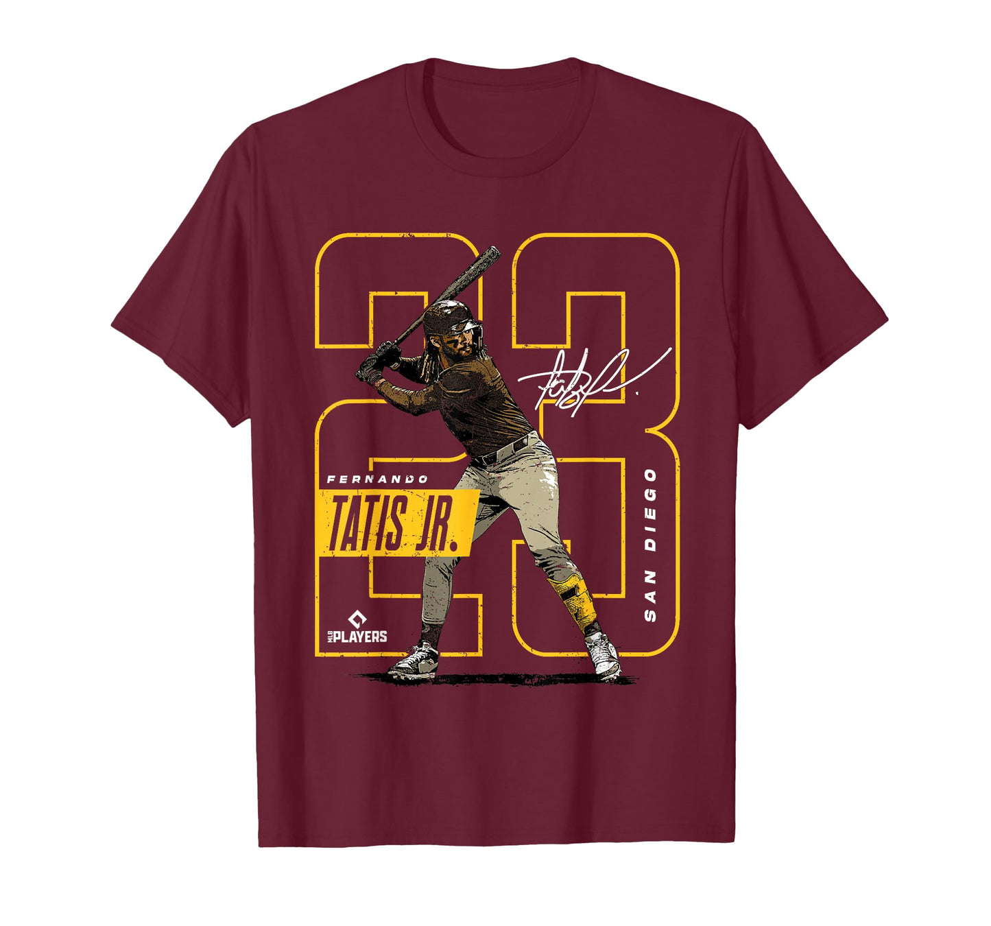 License Champs Fernando Tatis Jr | San Diego MLB Player League | MLBTAT4037 T-Shirt, Small, Brown