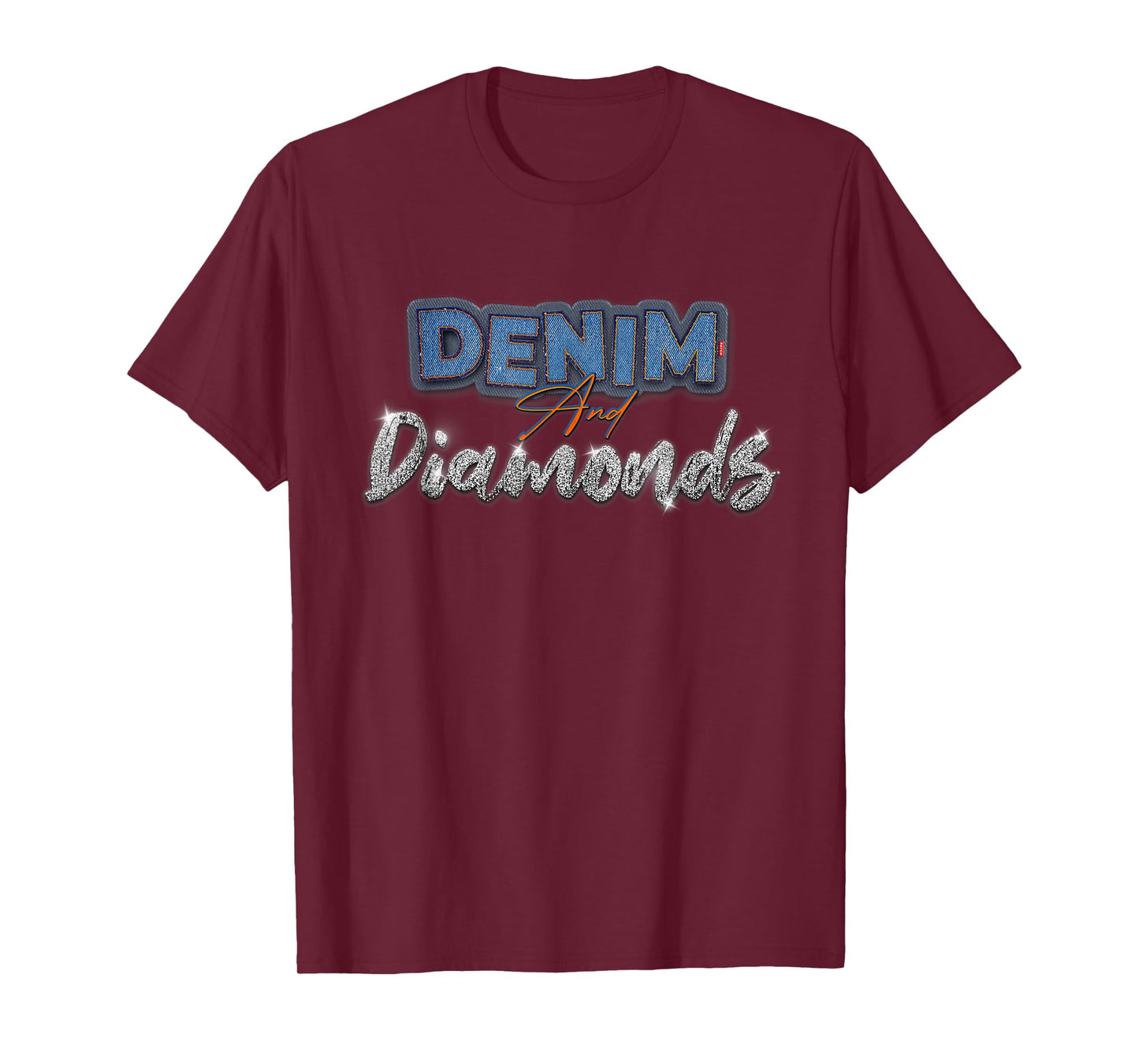 Denim And Diamonds Stylish Skinny Jeans Fabric Lover T-Shirt