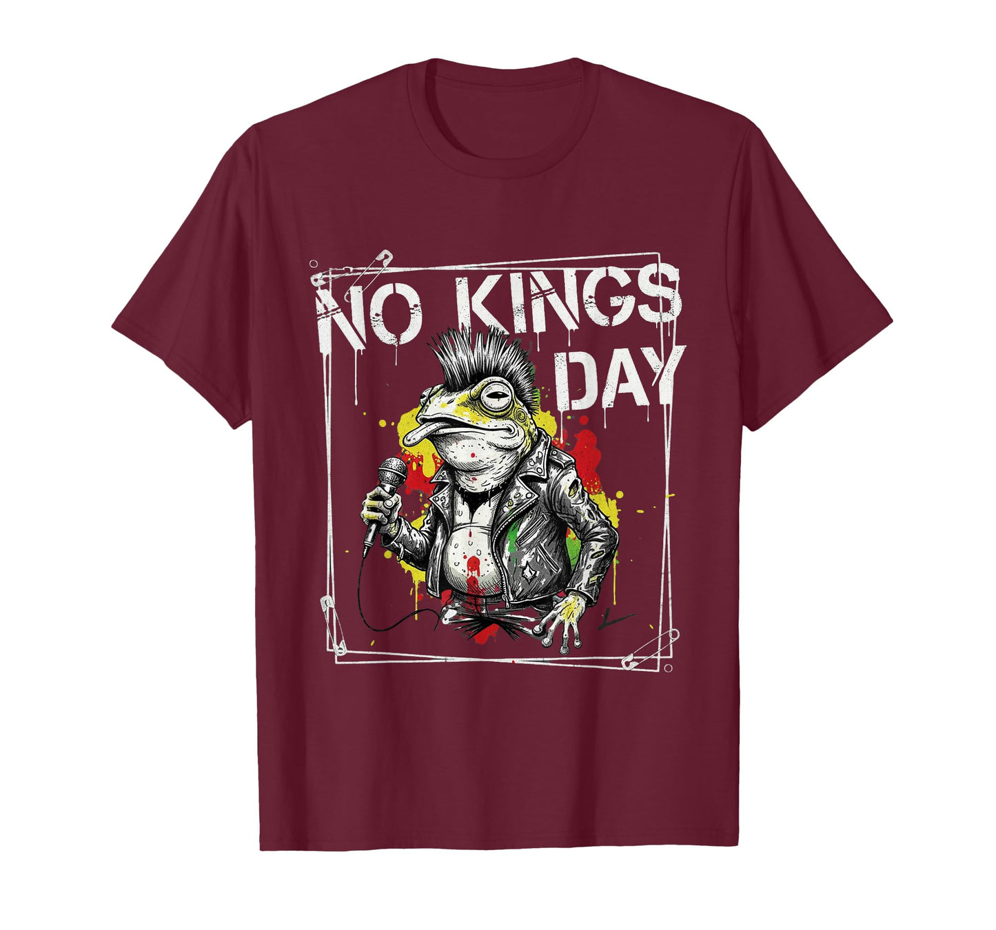 No Kings Day Portland Shirt Frog Protest Rock and Roll T-Shirt