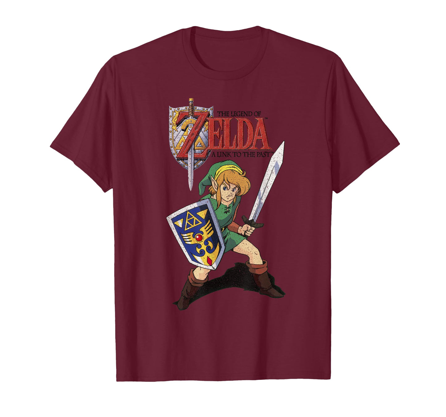 Legend of Zelda Grey Cartoon Art T-Shirt - Crew Neck, Classic Fit, Short Sleeve