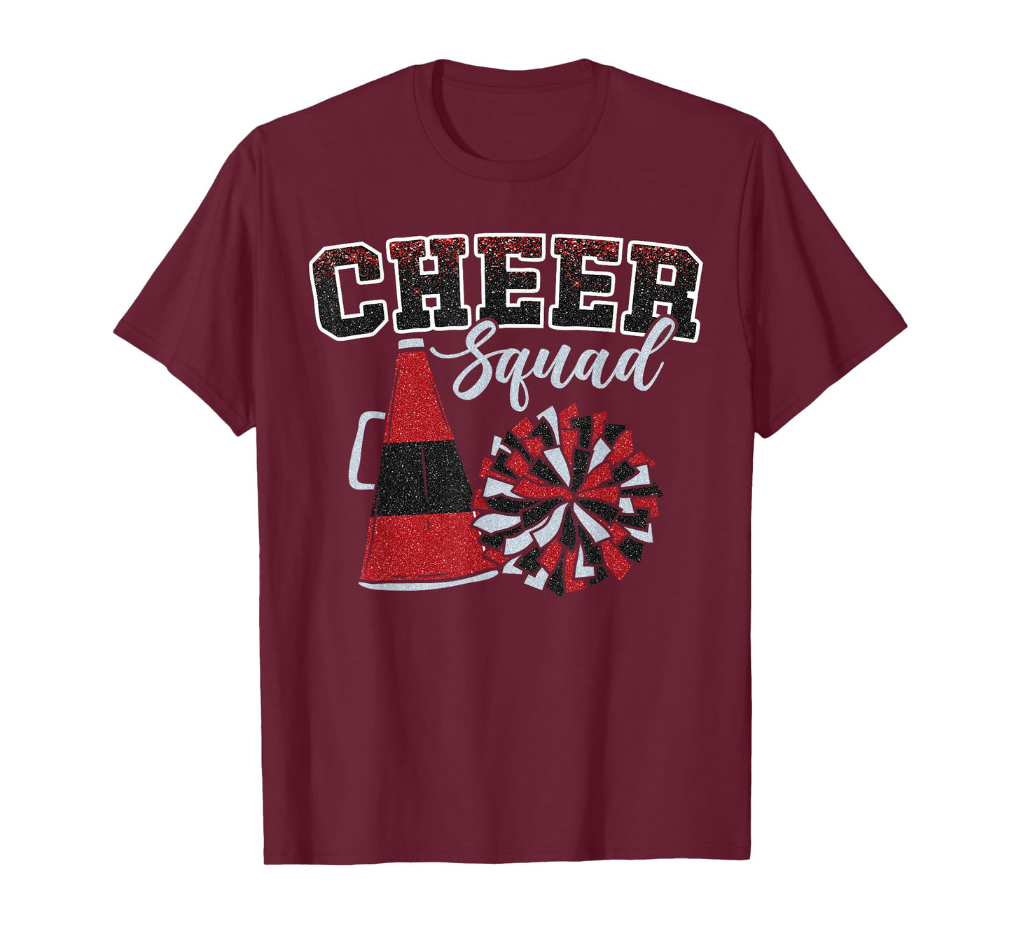 Cheer Squad Funny Cheerleader Cheerleading Red Women Girl T-Shirt