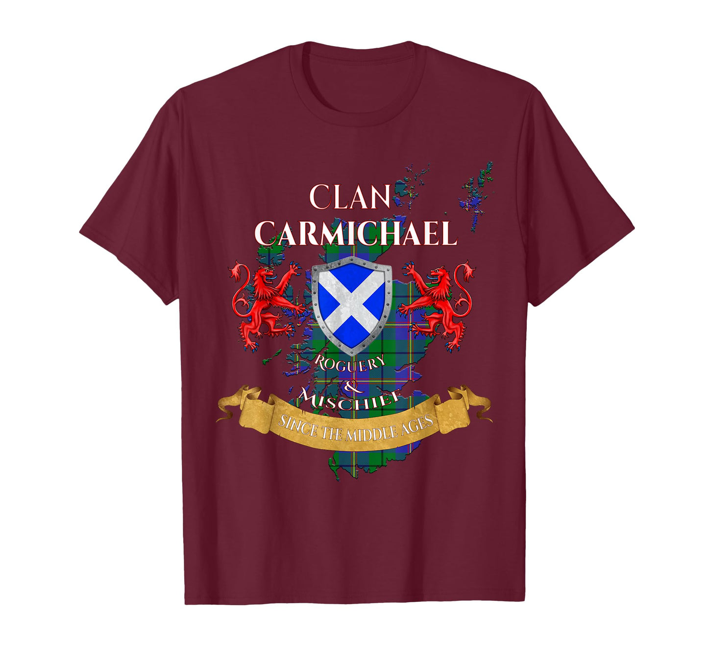 Carmichael Scottish Family Clan Middle Ages Mischief T-Shirt