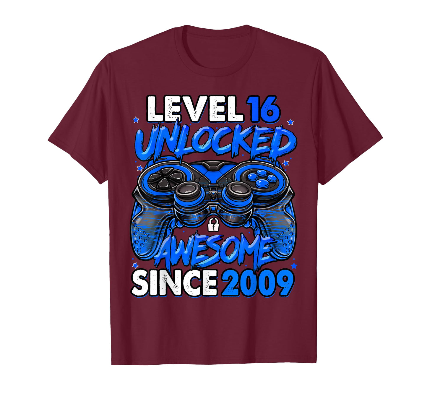 Level 16 Unlocked Awesome Since 2009 16th Birthday Gaming T-Shirt