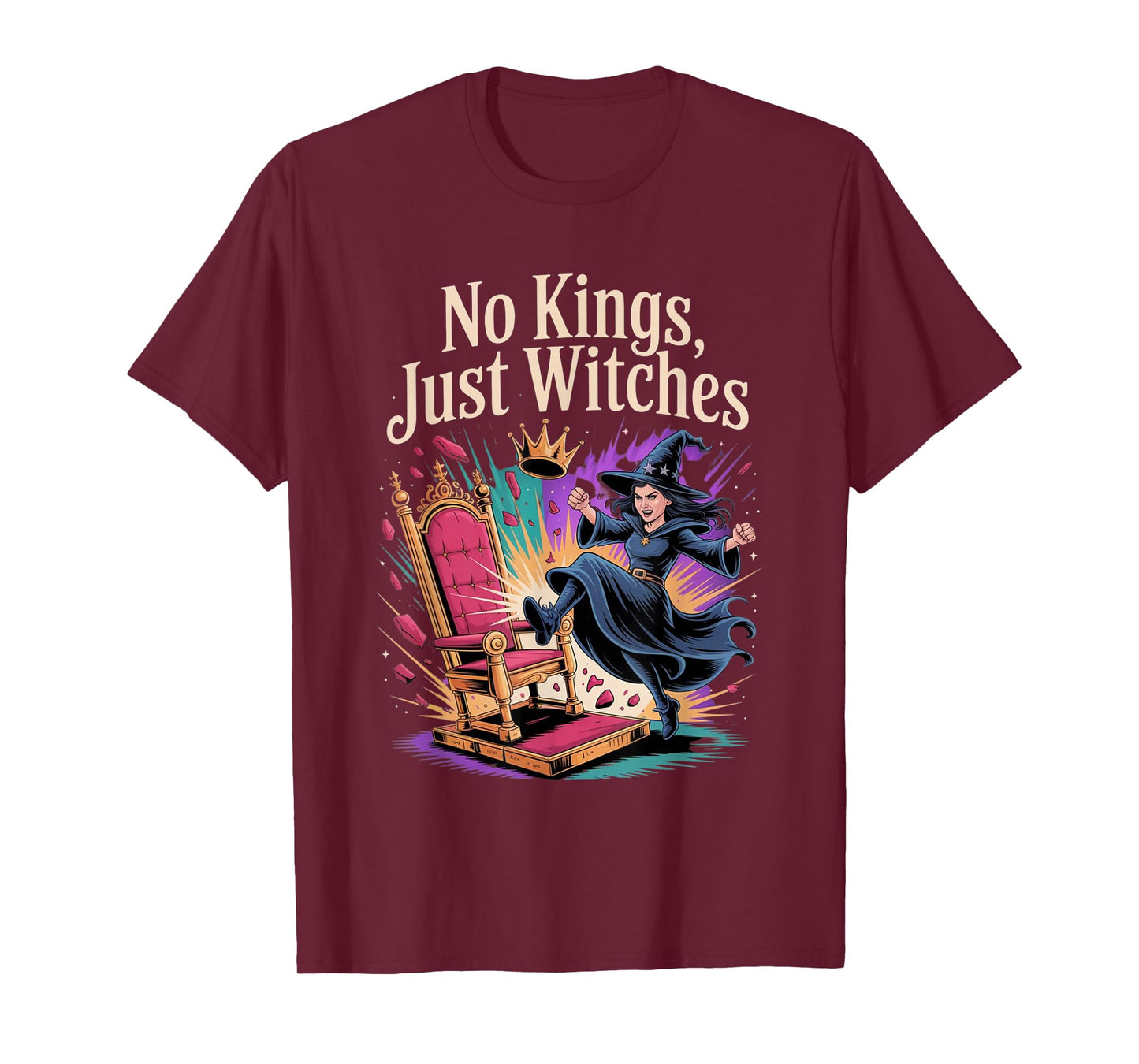 No Kings Just Witches Funny Witchcore Halloween T-Shirt