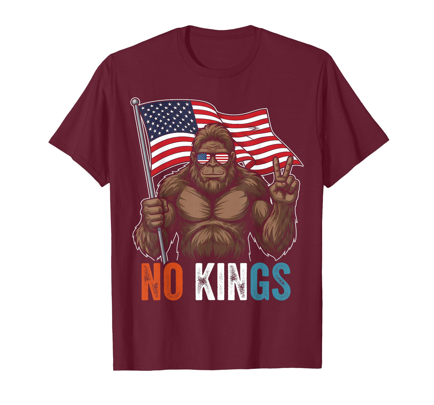 No Kings in America Bigfoot T-Shirt