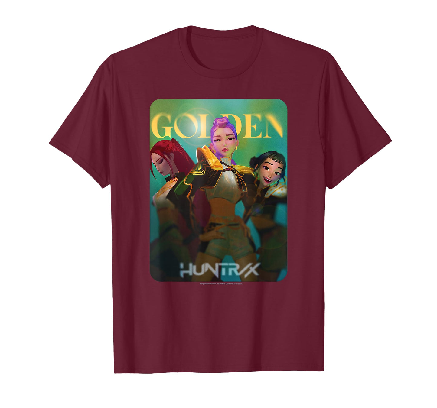 Kpop Demon Hunters Halloween Huntrix Golden Photocard T-Shirt