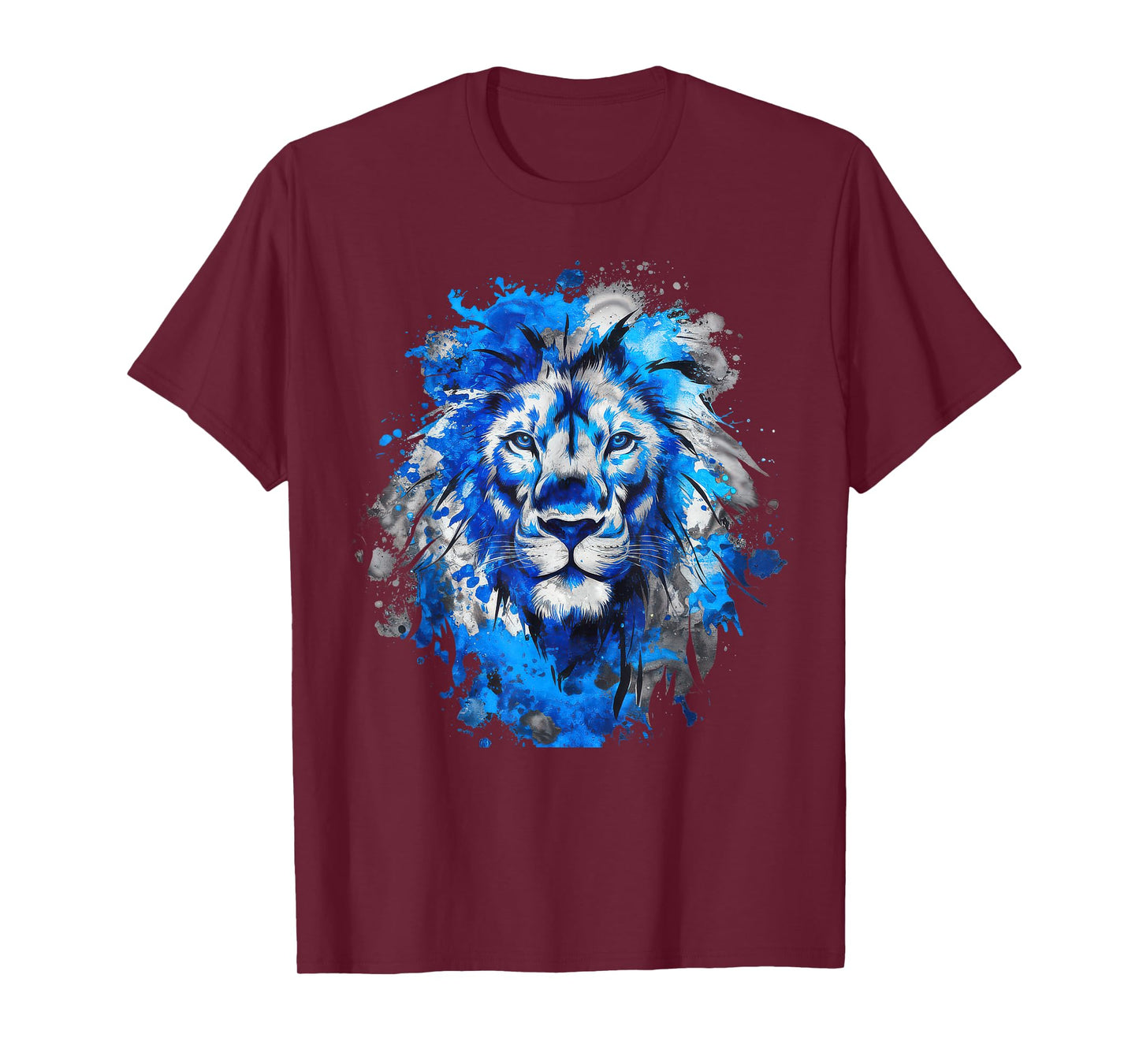 Lions Tshirt Men Women Blue Animal School Sport Fan Lion T-Shirt