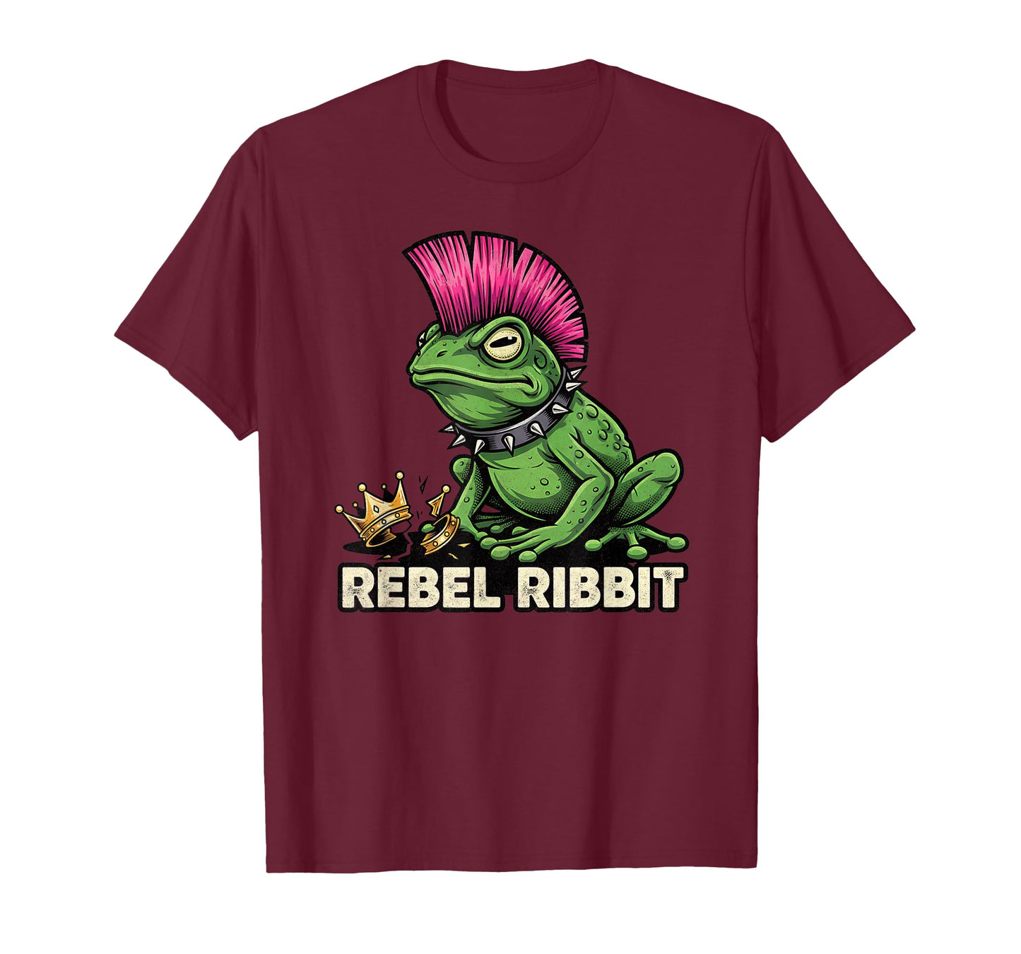 Rebel Ribbit Resist Meme No Kings Punk Graphic for Men Women T-Shirt
