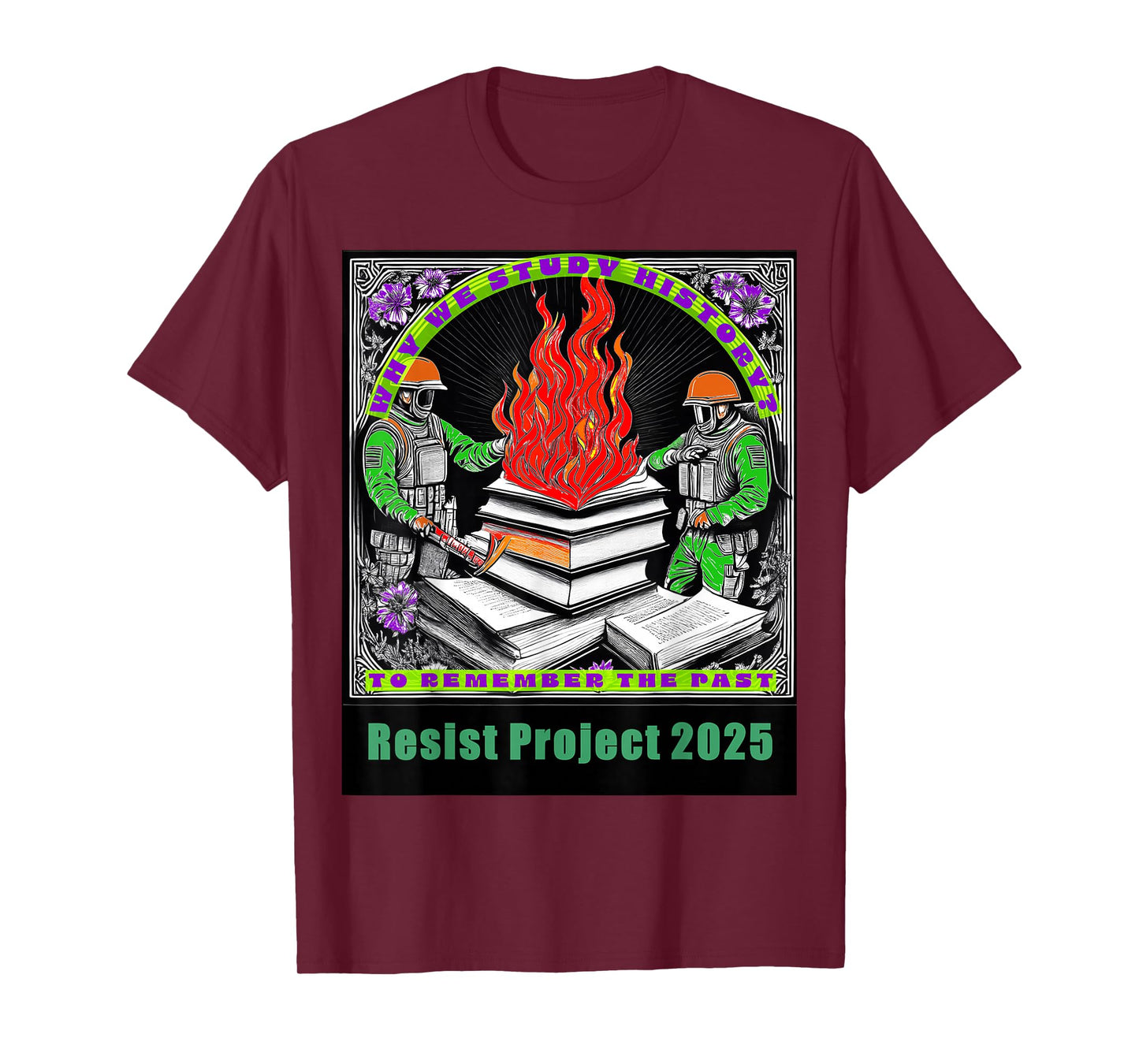 Anti-Censorship Resist Project 2025 Protest Art T-Shirt