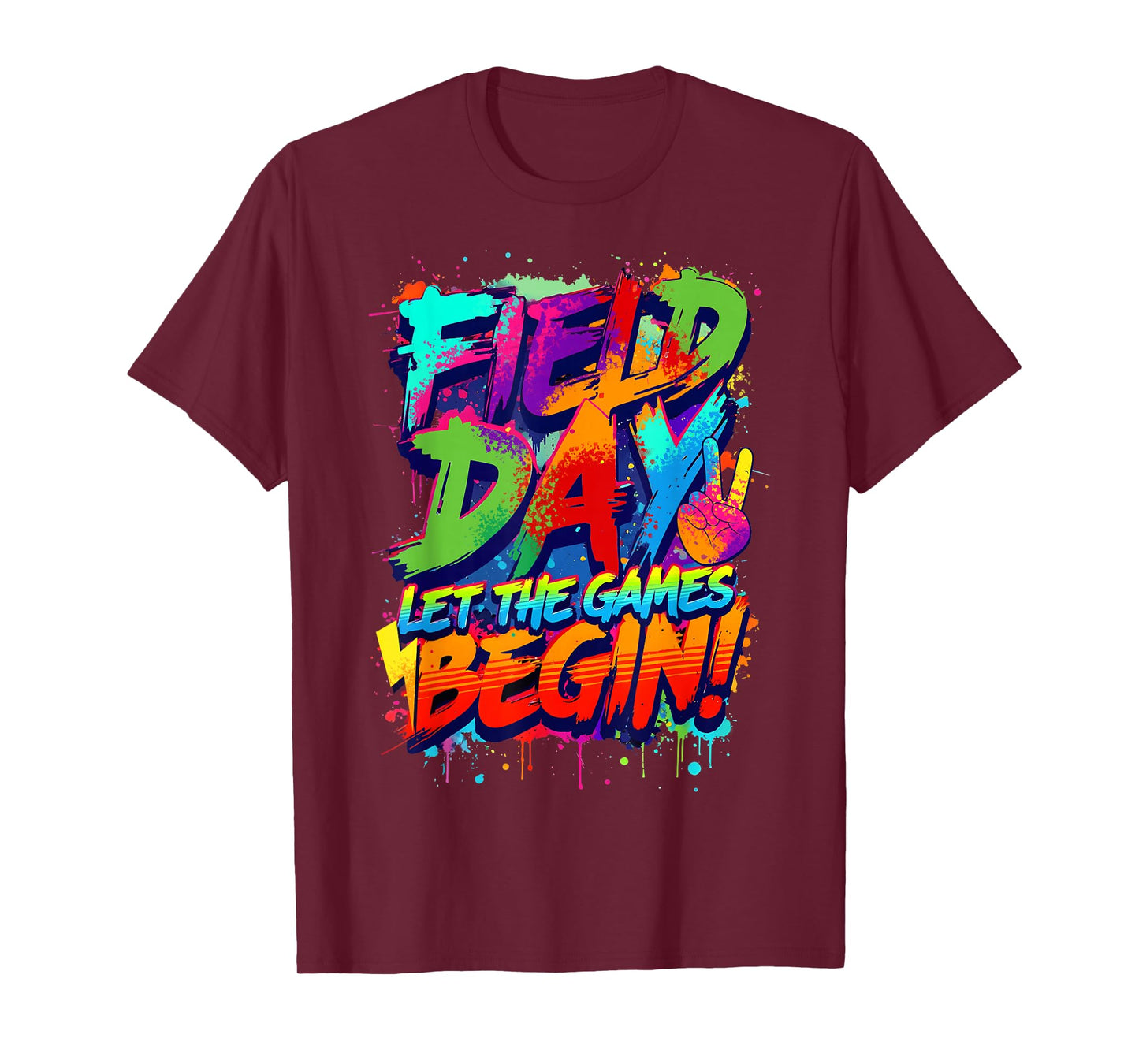 Field Day 2025 Colorful Let The Games Begin Field Trip T-Shirt