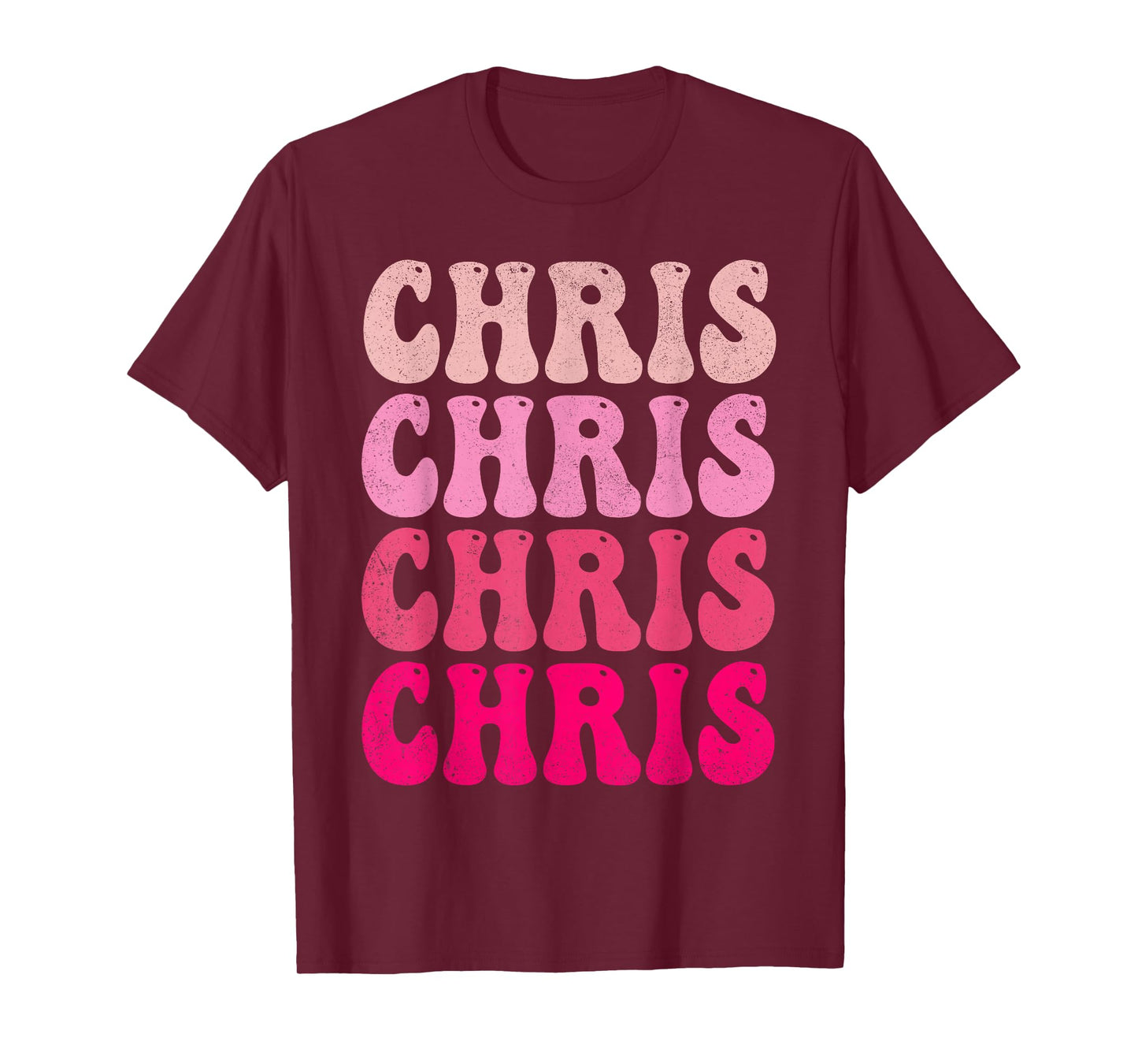 Groovy Chris First Name Personalized I Love Chris Tees Meme T-Shirt