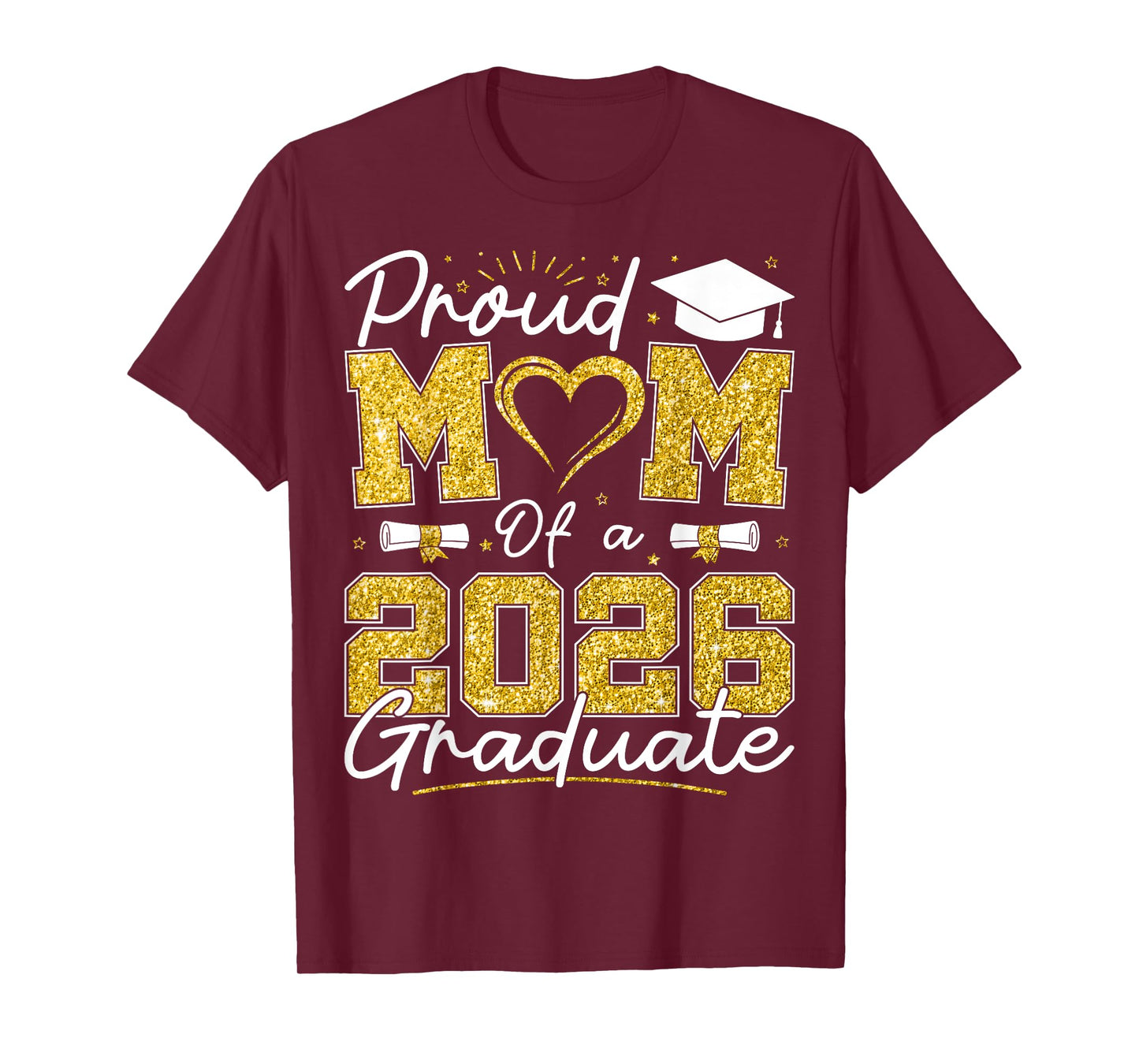 Proud Mom of A 2026 Graduate Senior 2026 Grad Family T-Shirt