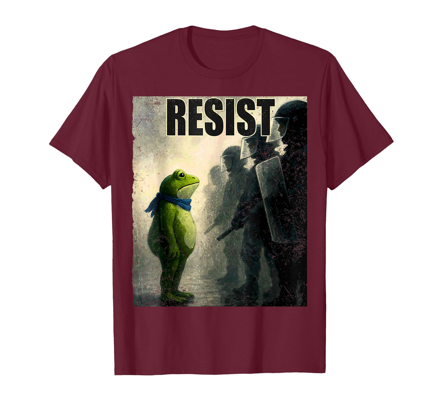 Portland 2025 Resist Portland Frog Protest Art for Men Women T-Shirt