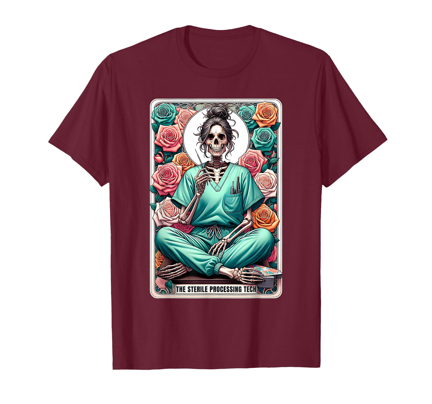 The Sterile Processing Tech Tarot Card Skeleton SPD Tech T-Shirt