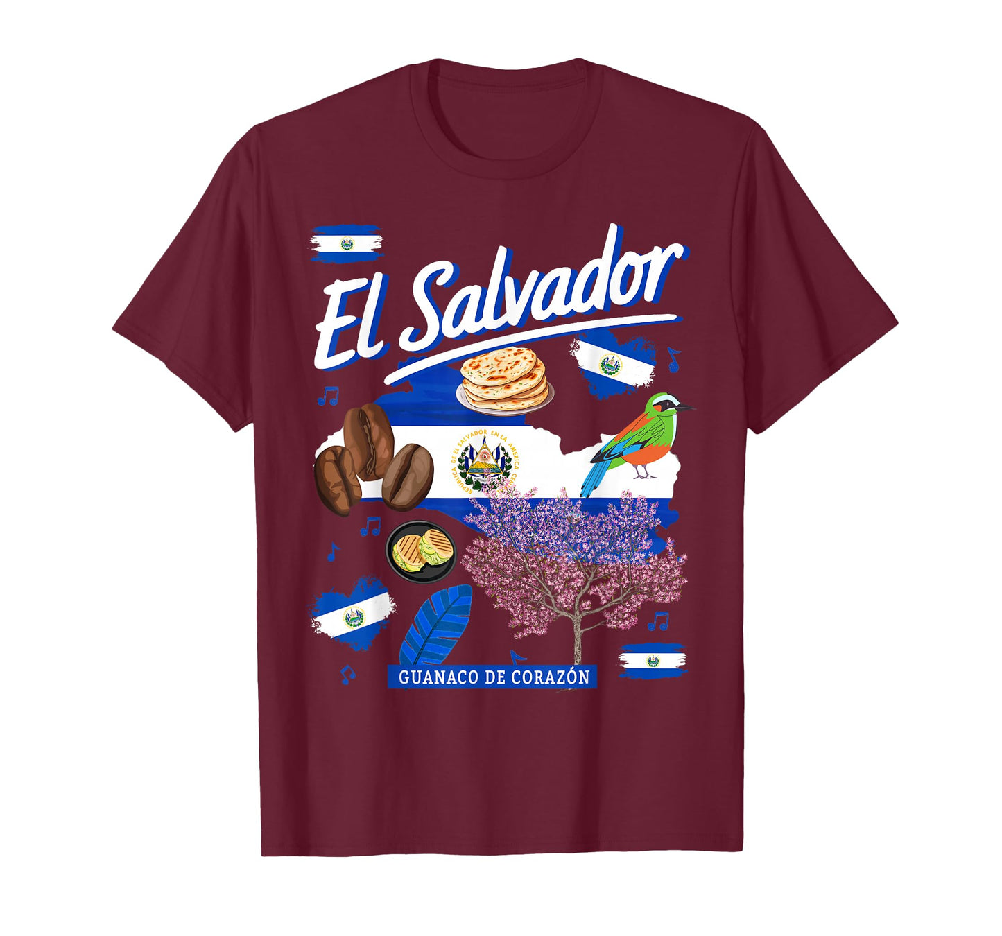 El Salvador Flag Outfit Idea for Kids Hispanic Salvadoran T-Shirt