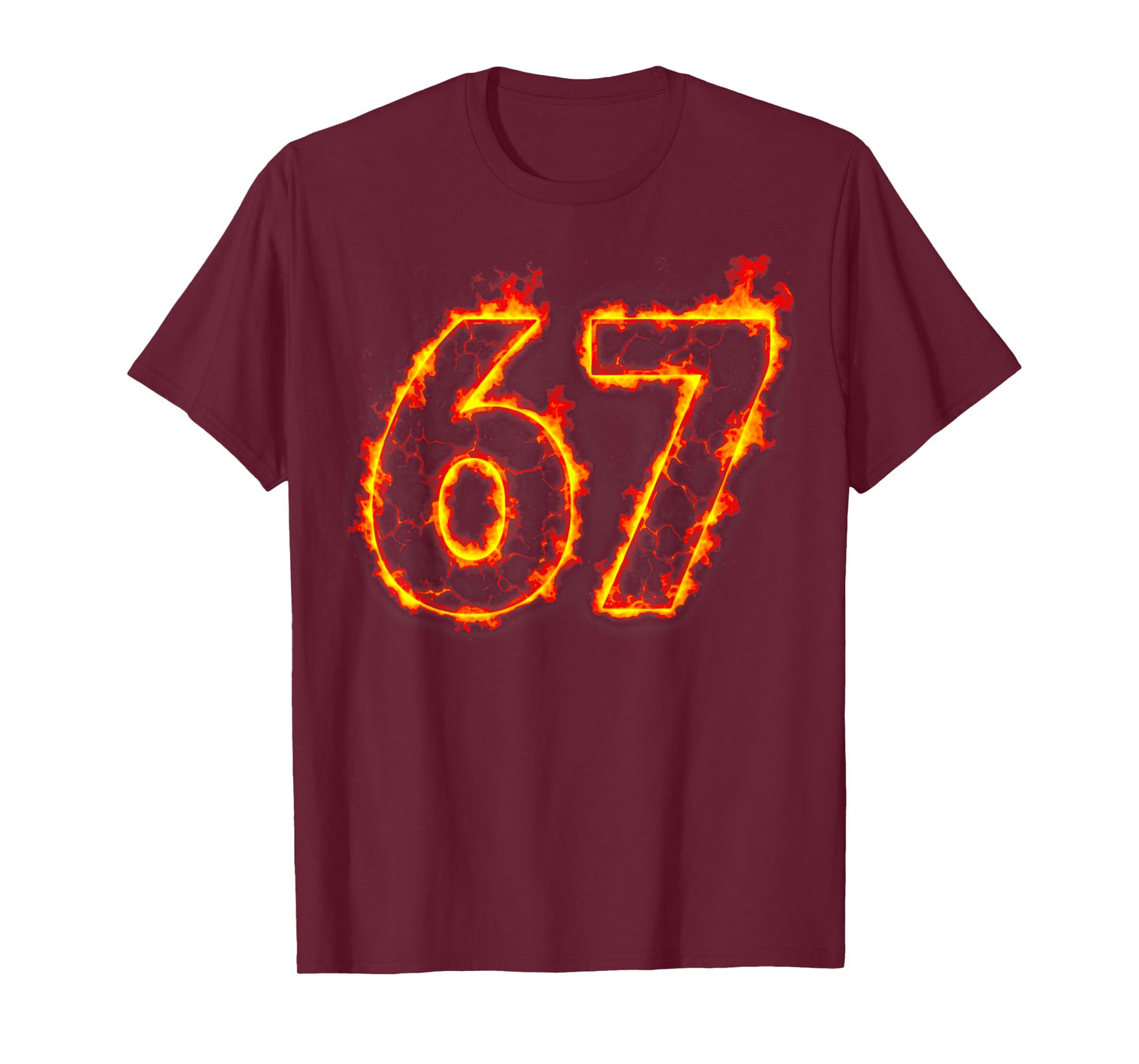 67 Flame Number Six Seven Meme 67 Kids T-Shirt