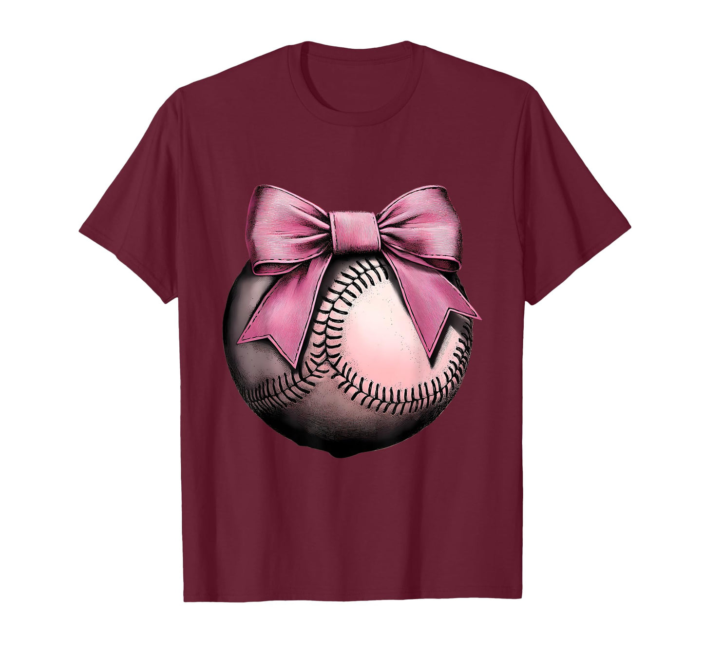 Baseball Coquette Bow Cute Baseball Game T-Shirt