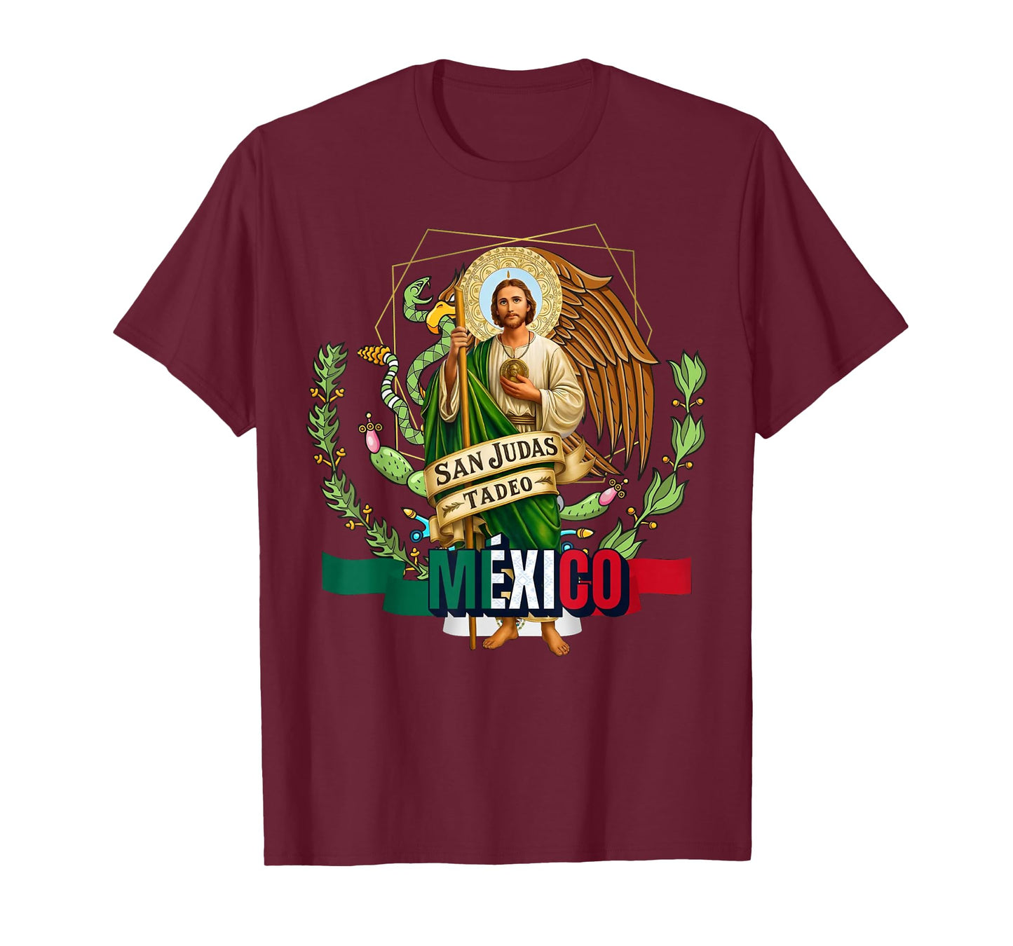 Saint Jude Thaddeus Mexico Catholic for Proud Mexicans T-Shirt