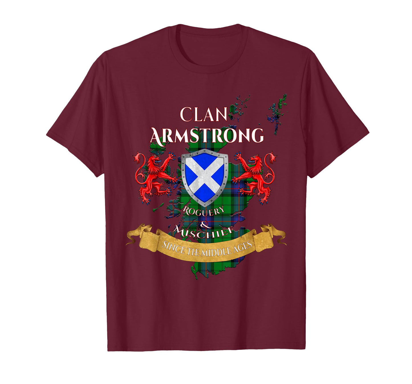 Armstrong Scottish Family Clan Middle Ages Mischief T-Shirt