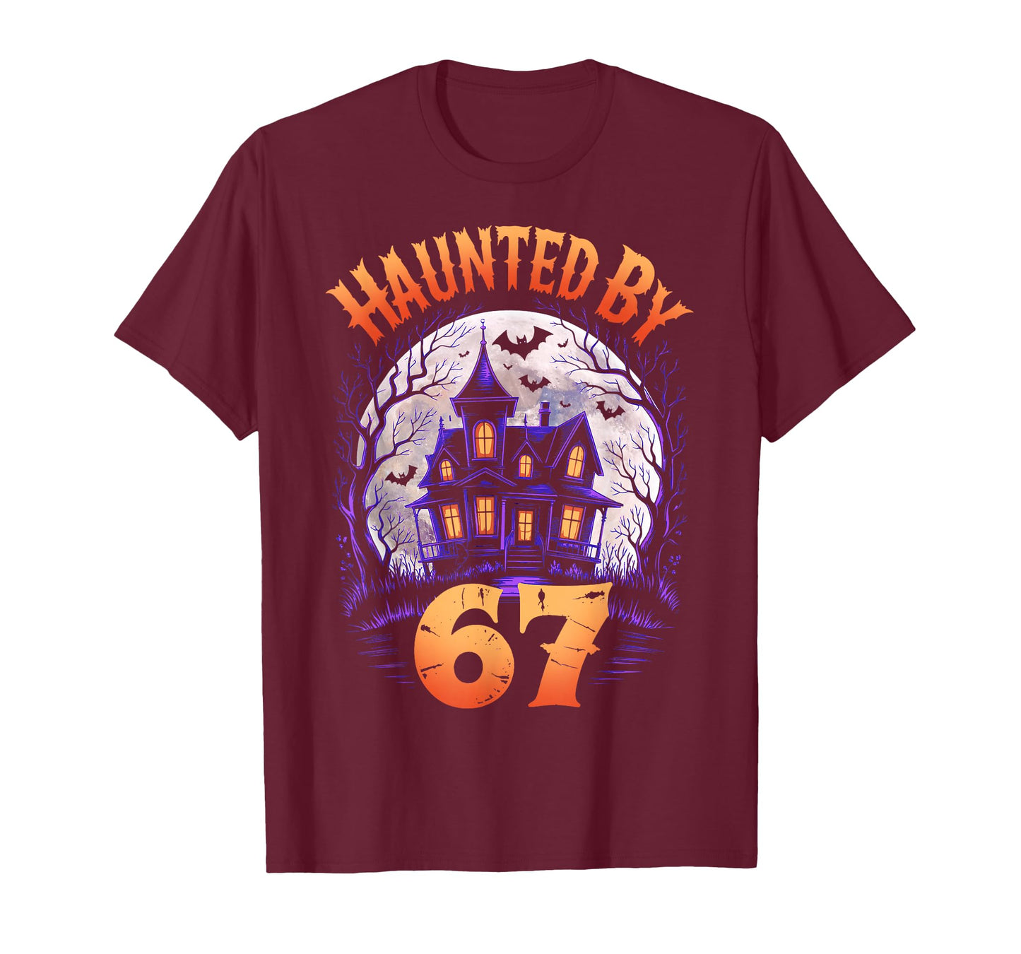 67 Meme Halloween Costume Haunted by 6-7 Brainrot Six Seven T-Shirt