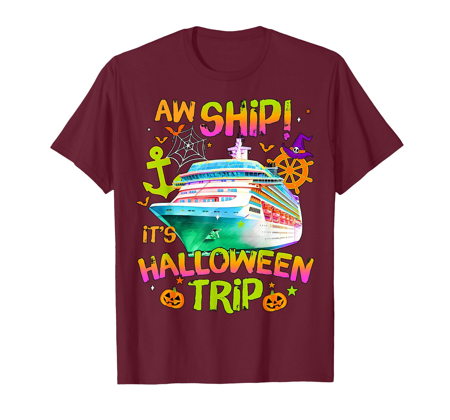 Aw Ship! It's a Halloween Trip Halloween Cruise 2025 T-Shirt