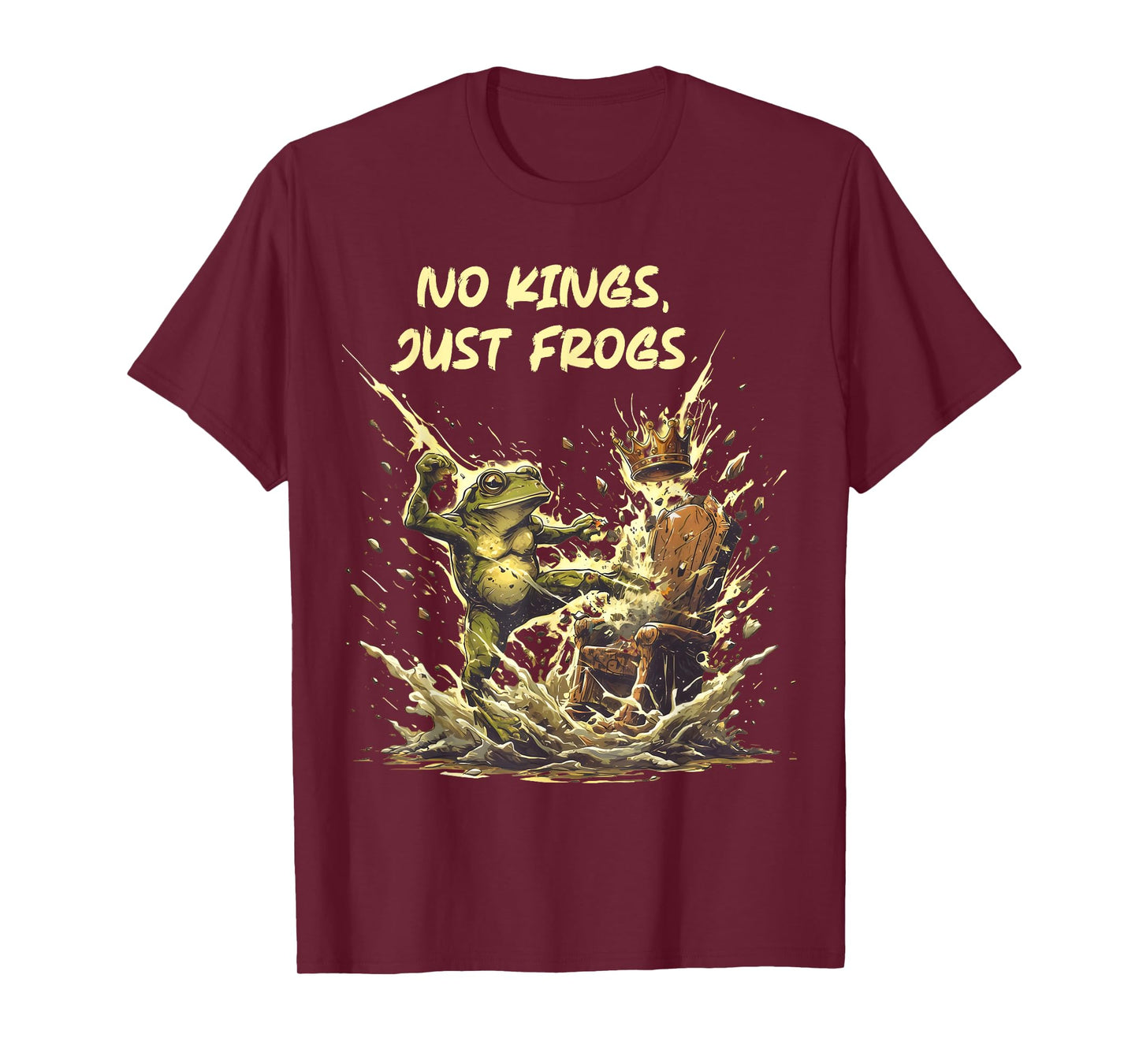 No Kings Just Frogs Funny Portland Frog Protest Activist T-Shirt