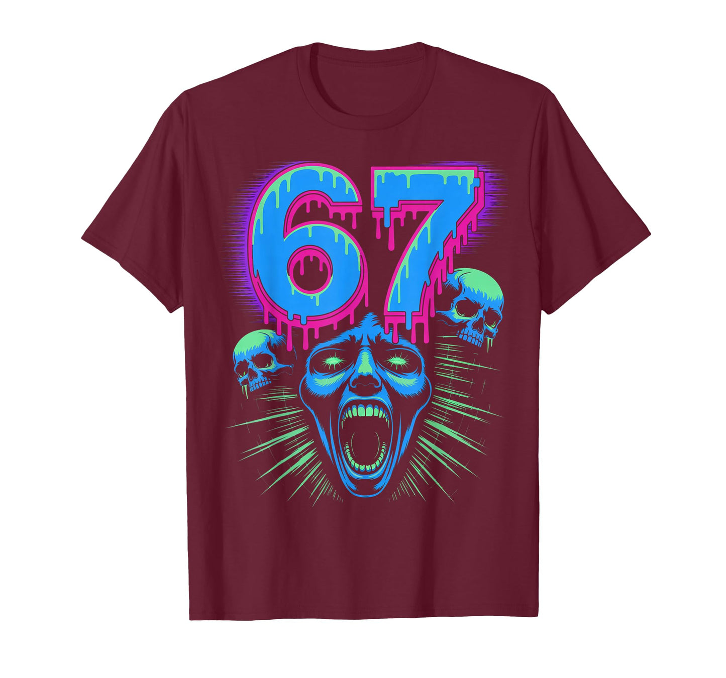 67 Halloween SCP Horror Face Scary Costume Shirt Horror 6 7 T-Shirt