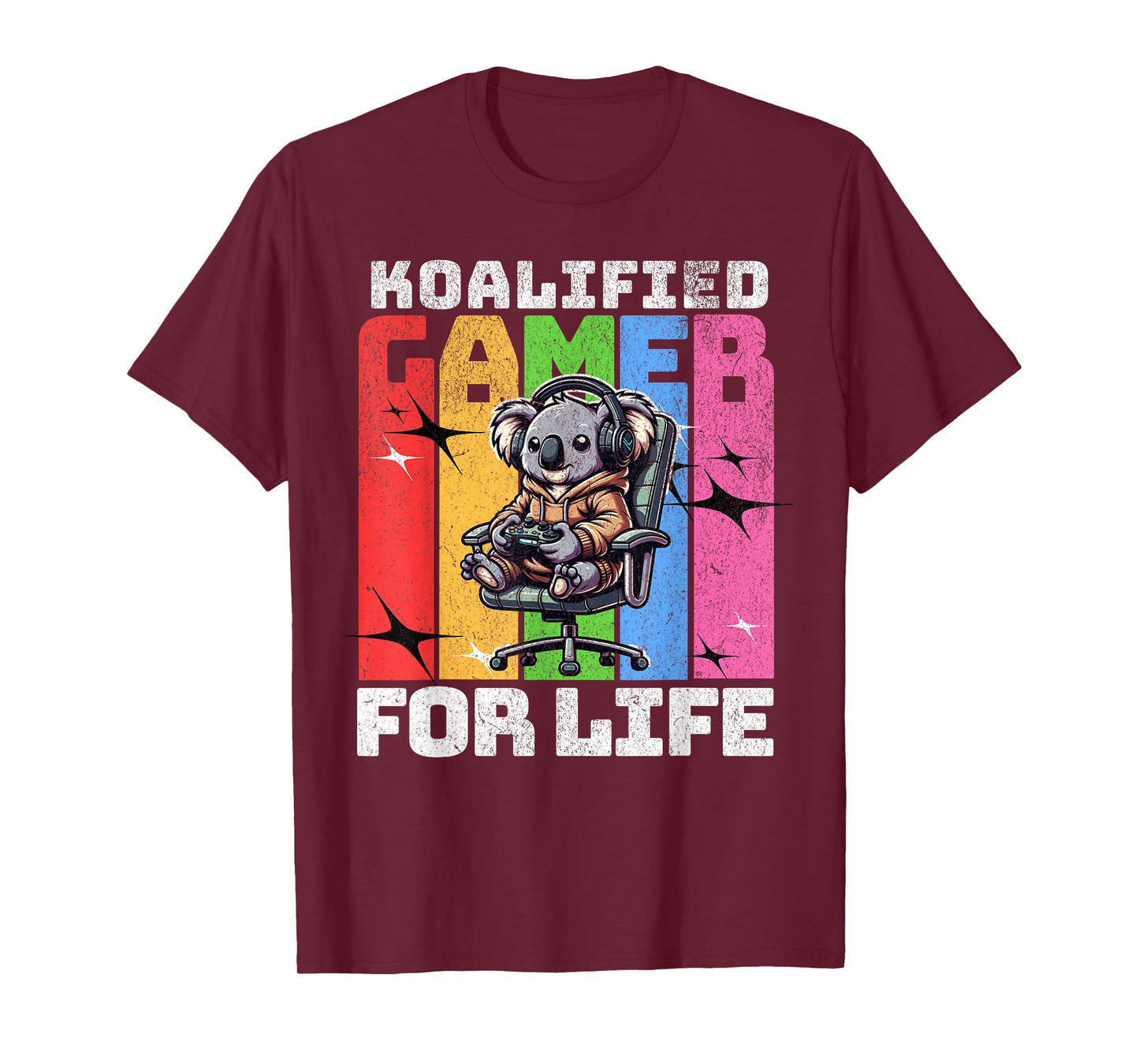 Koalified Gamer Koala Video Game Pun For Boys Kids Men T-Shirt