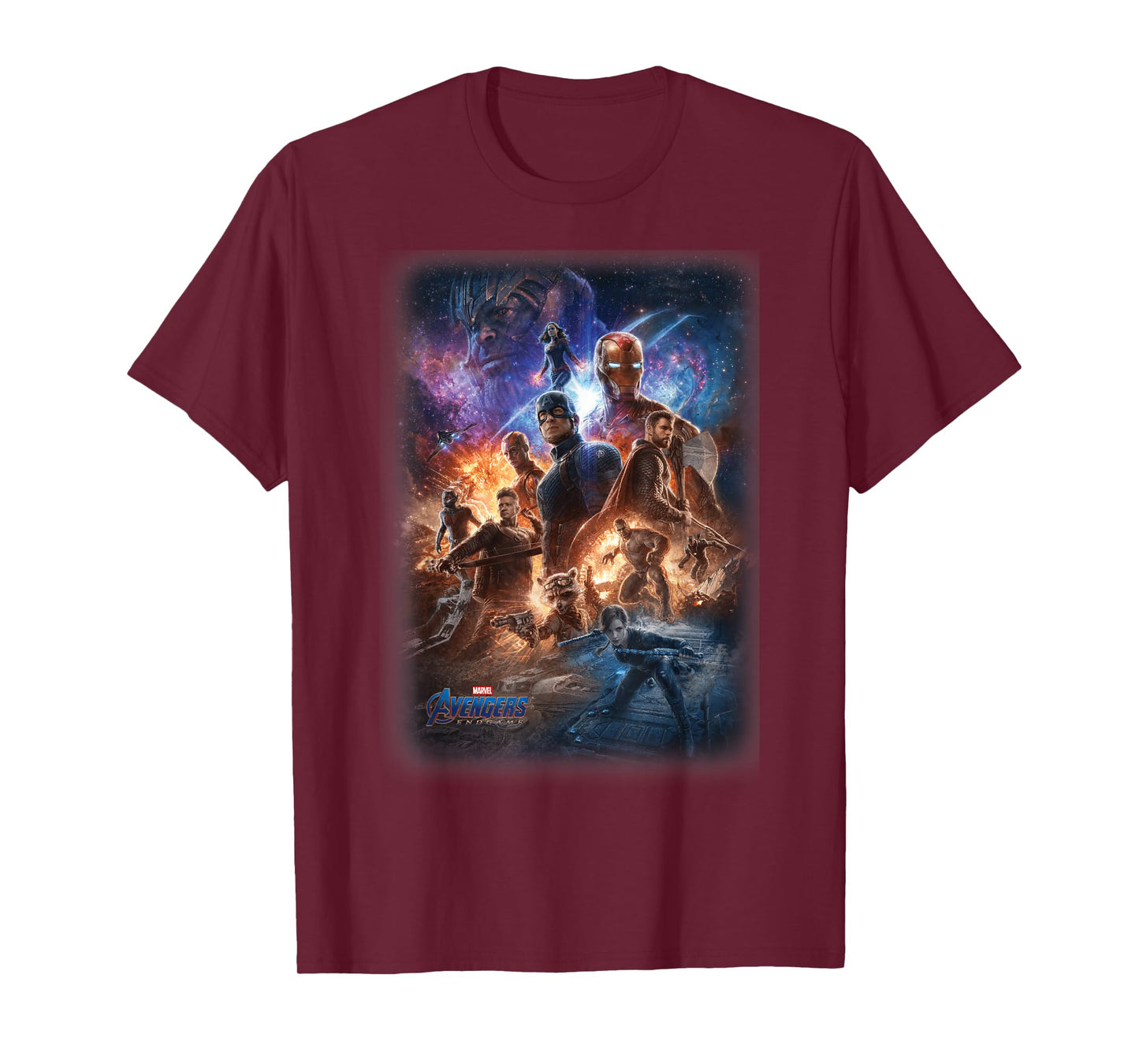 Marvel Avengers Endgame Galaxy Movie Poster Group Shot T-Shirt