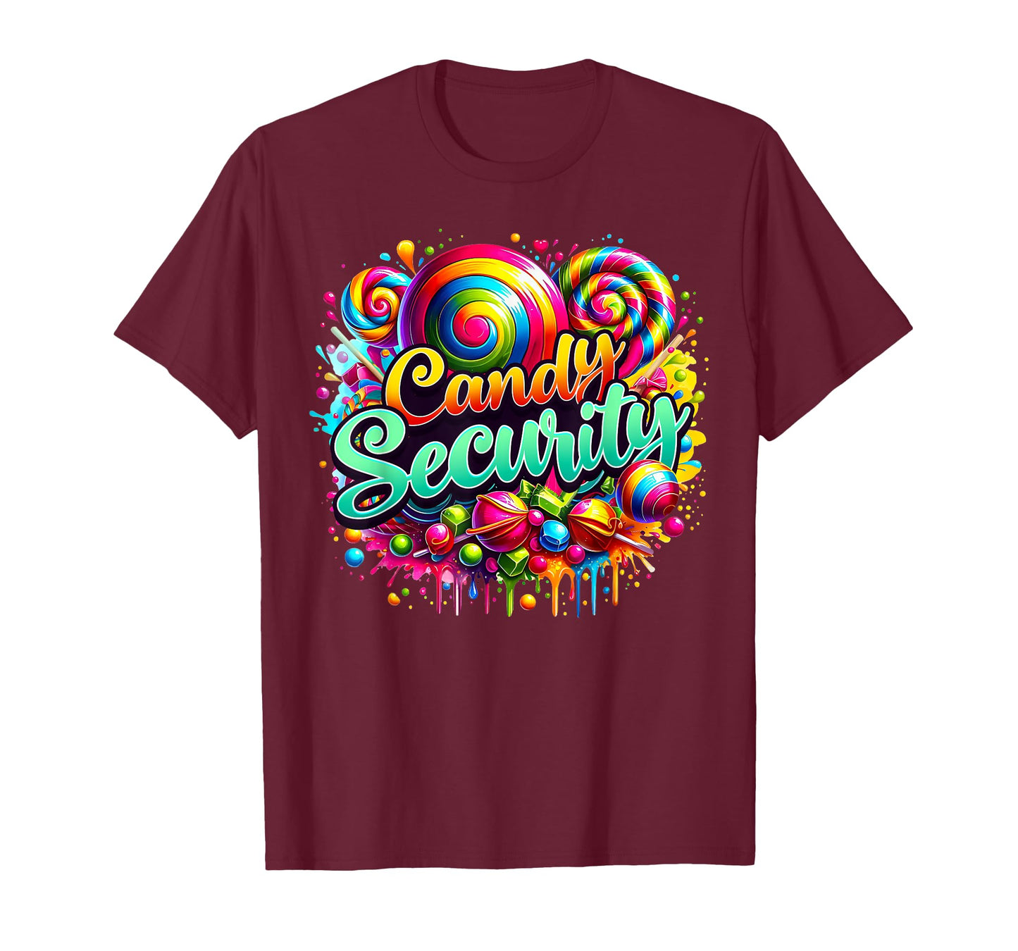 Candy Land Costume Women Kid Candy Crew Funny Candy Security T-Shirt