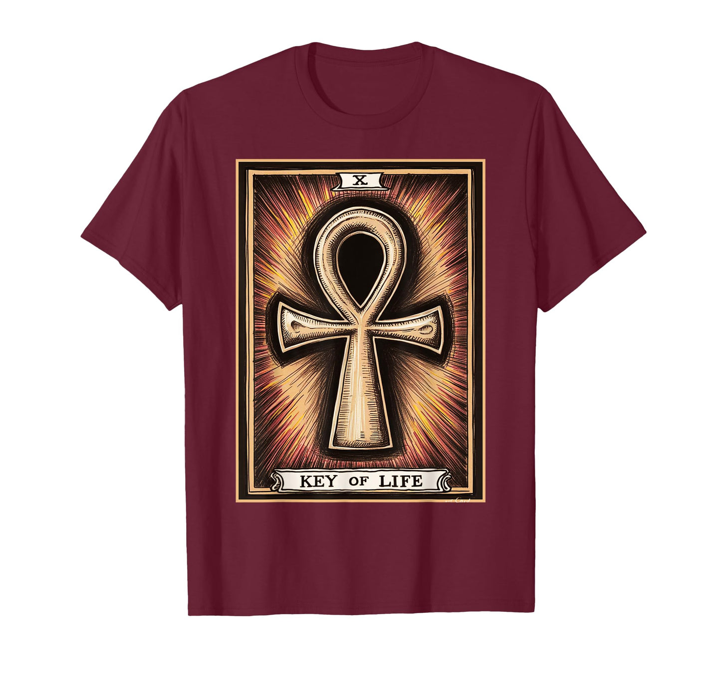 Kemetic Tarot Card Ancient Egypt Egyptian Ankh Key Of Life T-Shirt