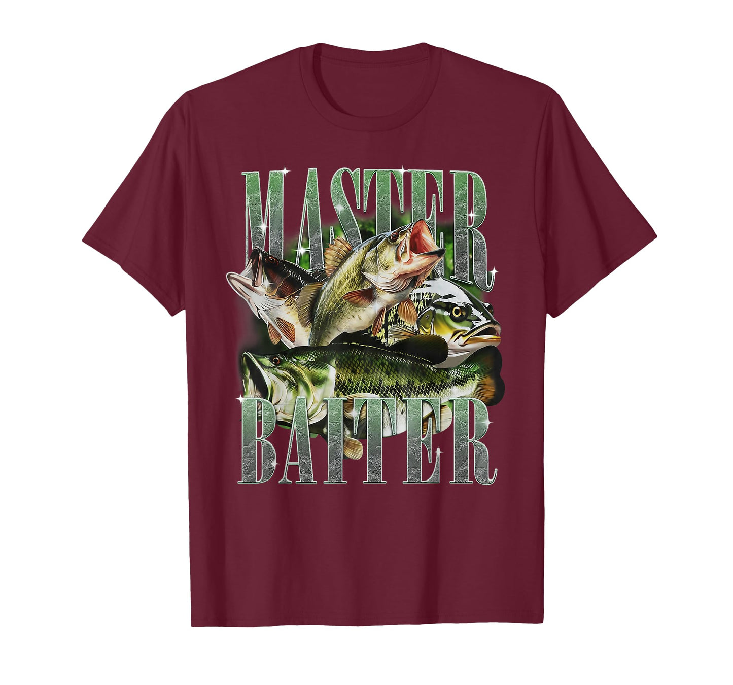 Master Baiter Bass Fishing Fisher Papa Dad Happy Fathers Day T-Shirt