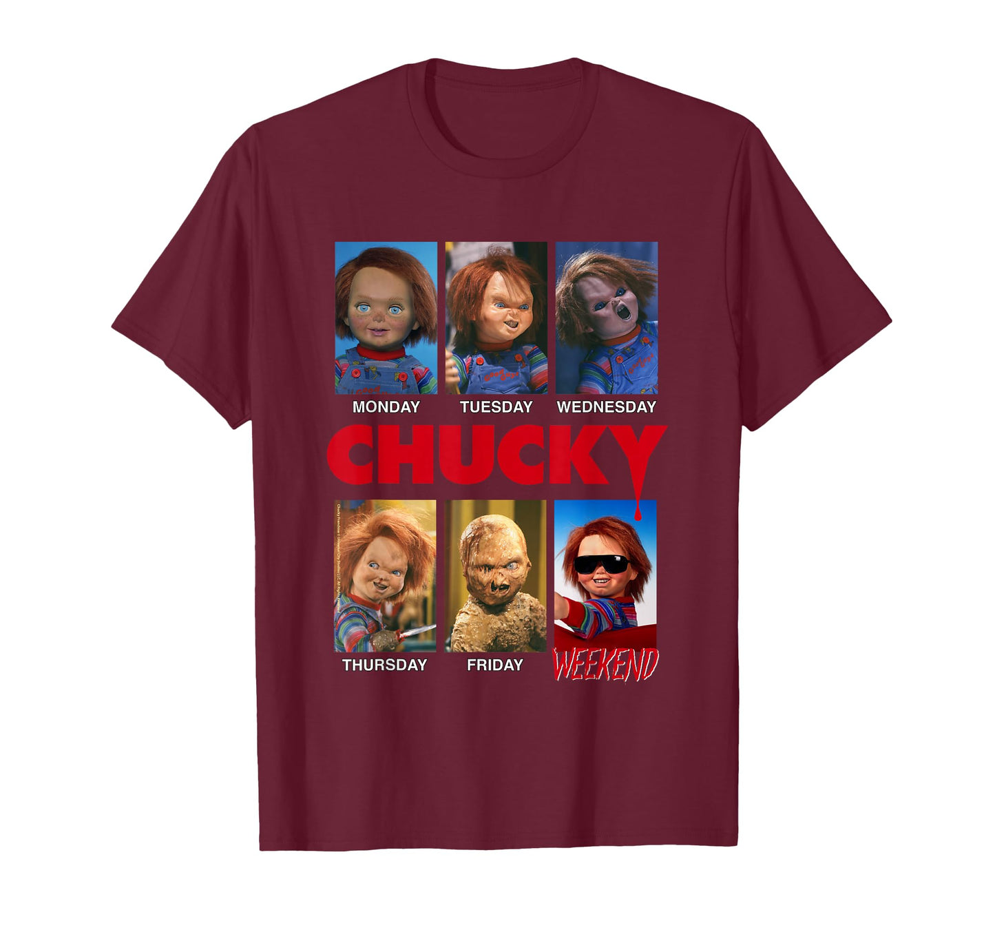 Chucky Days of The Week Moods T-Shirt