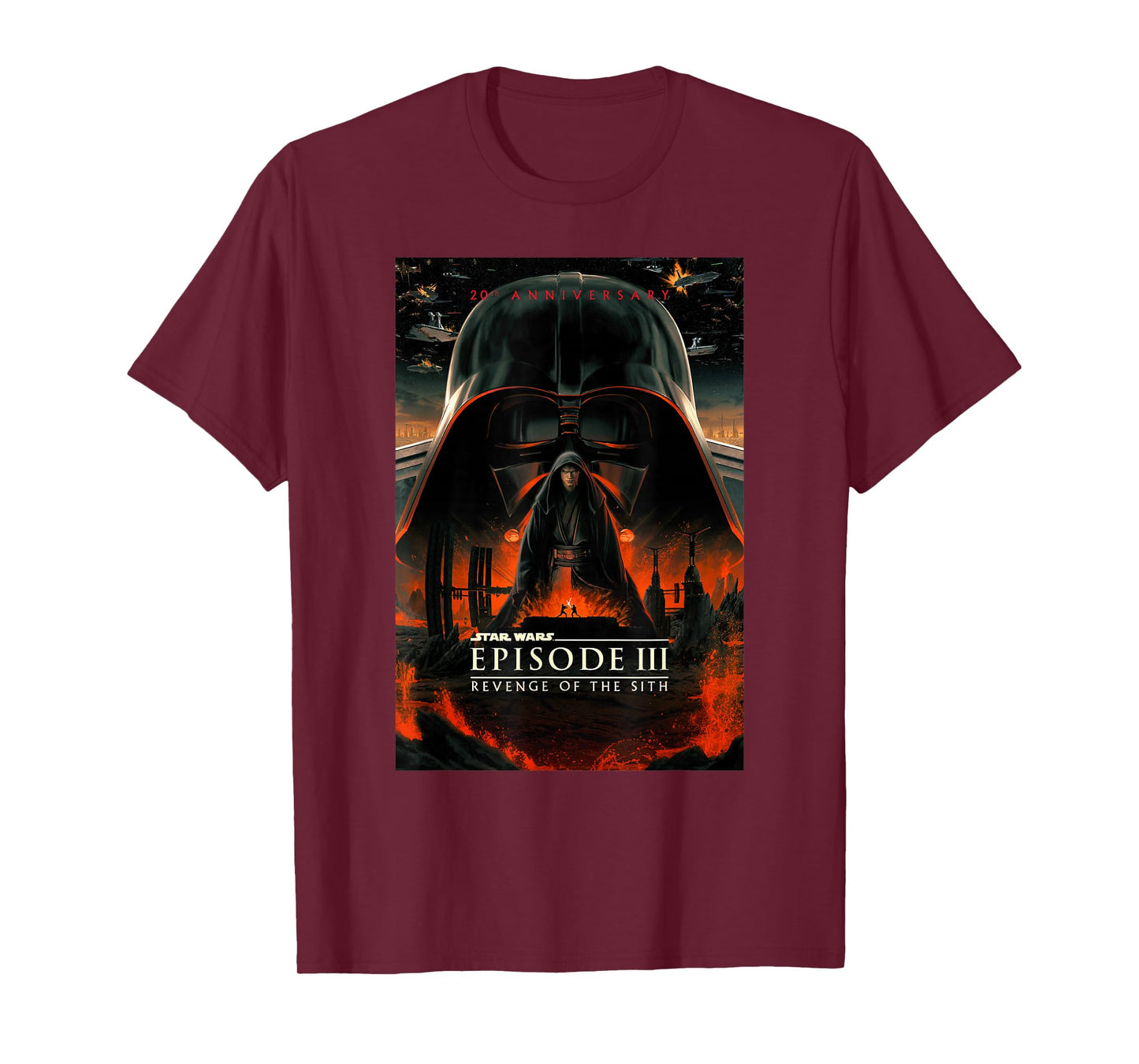 Star Wars 20th Anniversary Episode III Epic Chest Poster T-Shirt