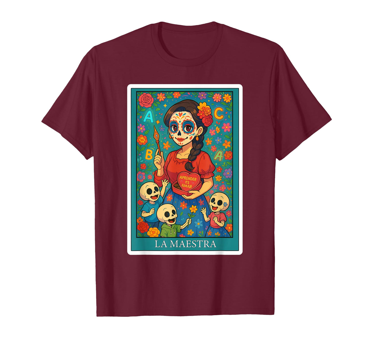 La Maestra | Spanish-Mexican Bingo Card Funny Gifts T-Shirt
