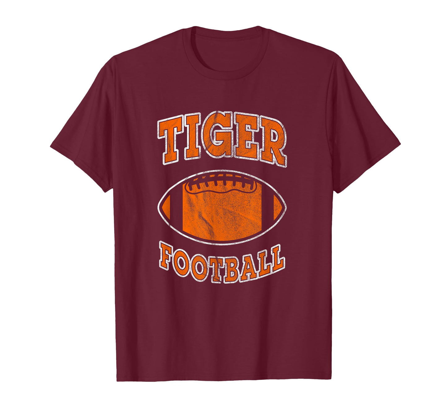 Tiger Football Vintage Distressed T-Shirt