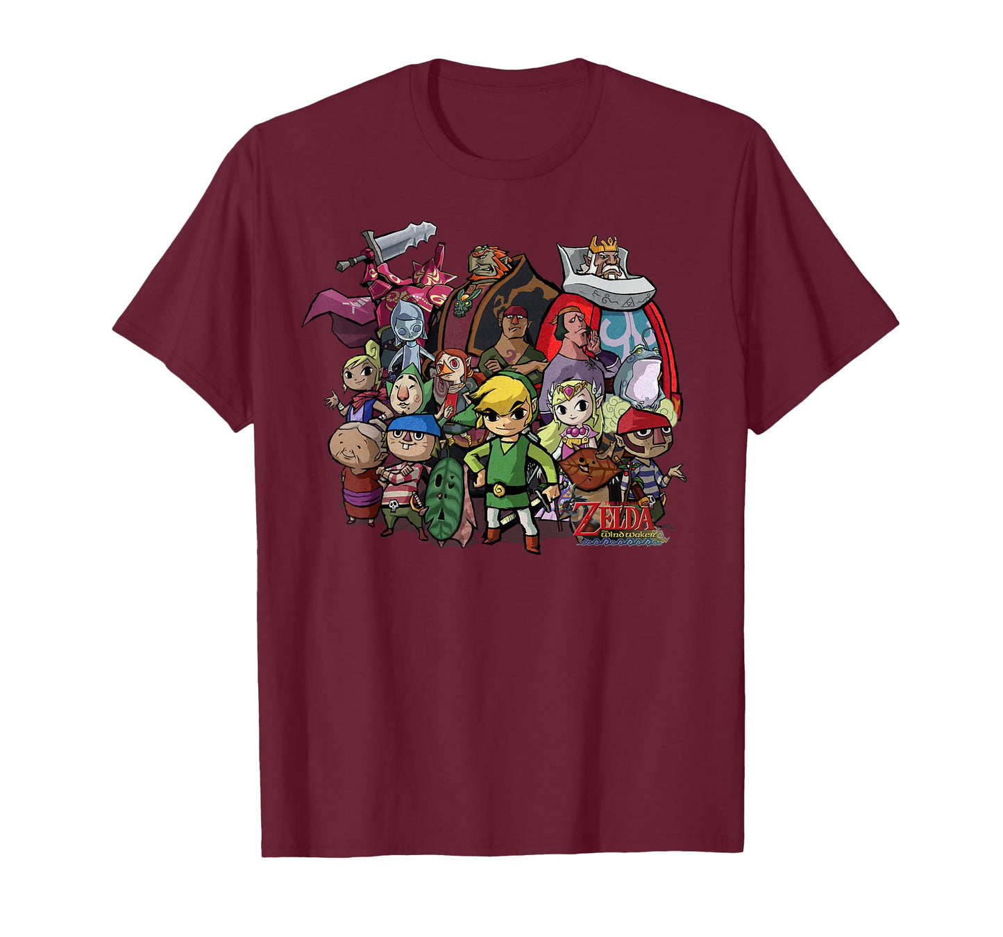 Nintendo Zelda The Windwaker Group Shot Graphic T-Shirt T-Shirt