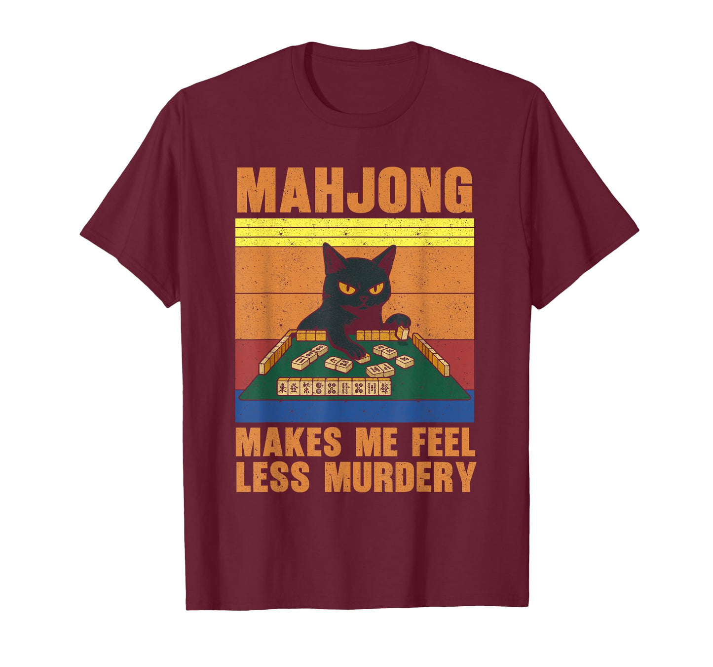 Mahjong Lover Funny Mahjong cat T-Shirt