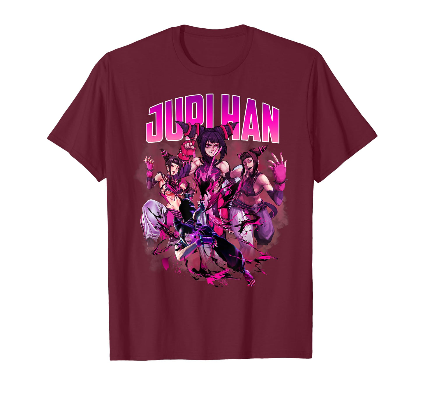 Game Character Juri Han Collage Style 90's Vintage T-Shirt