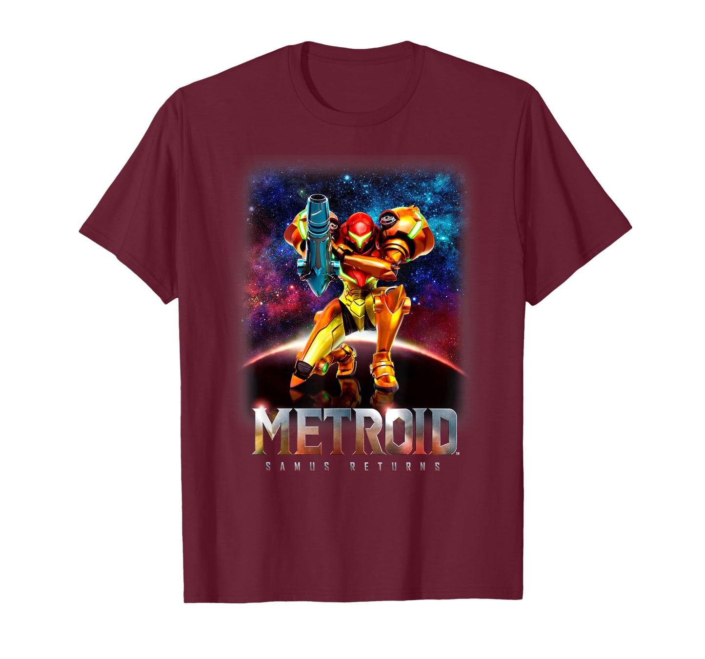 Nintendo Metroid Samus Returns Portrait Graphic T-Shirt T-Shirt