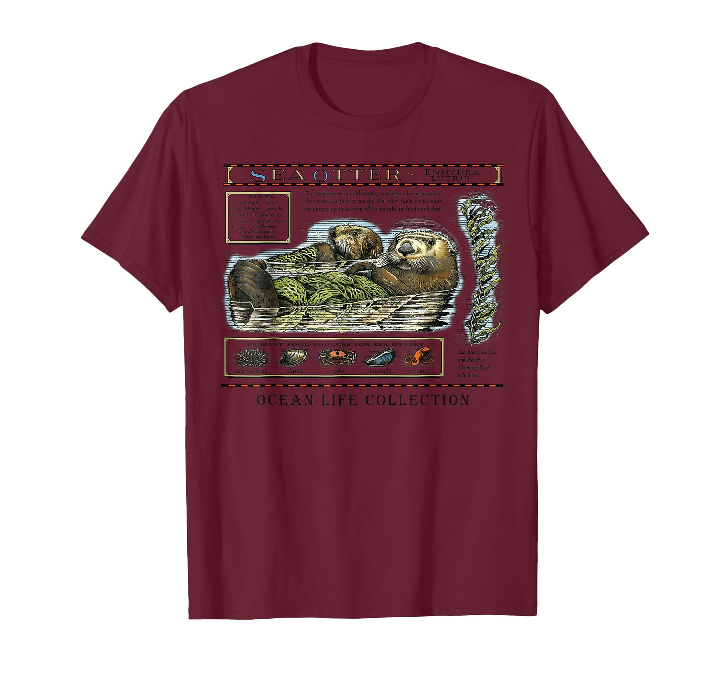 Sea Otter Monterey California 90's Aquarium Lover T-Shirt