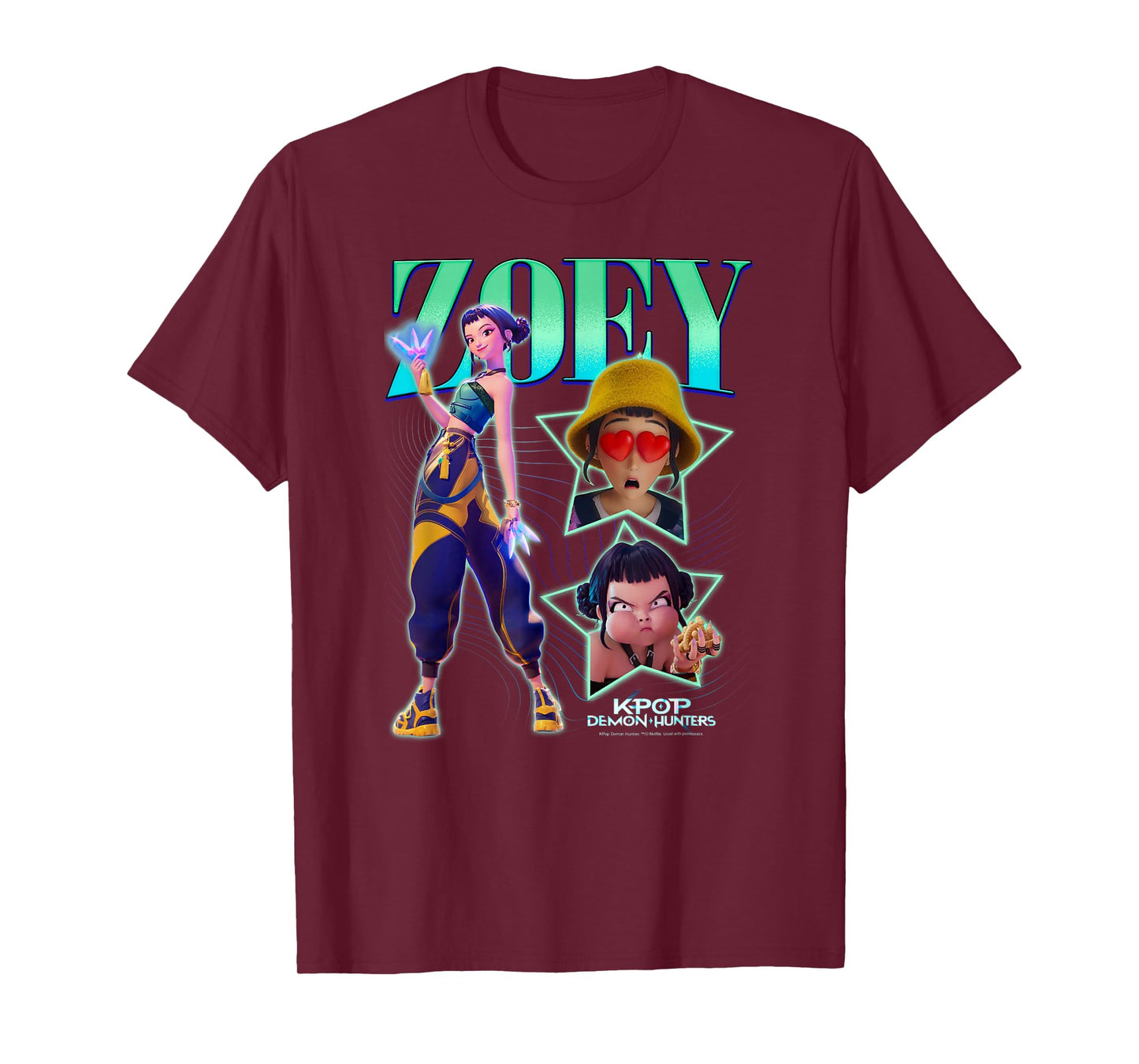 Kpop Demon Hunters Halloween Zoey Showcase Y2K Style Poster T-Shirt