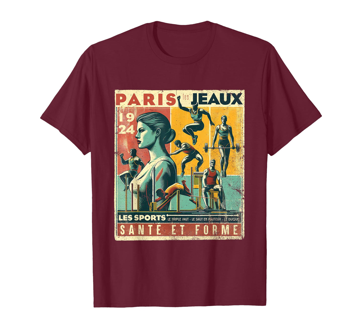 Paris Vintage The Games 1924 Health And Fitness T-Shirt