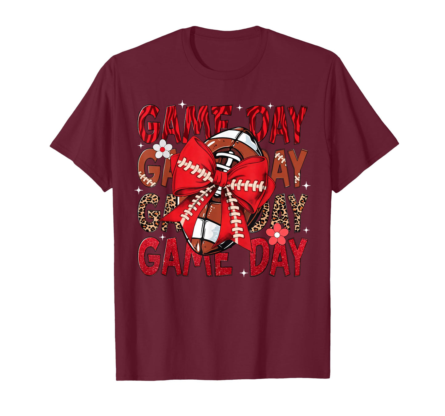 Game Day Football Season Football Mama Girl Funny Team Sport T-Shirt