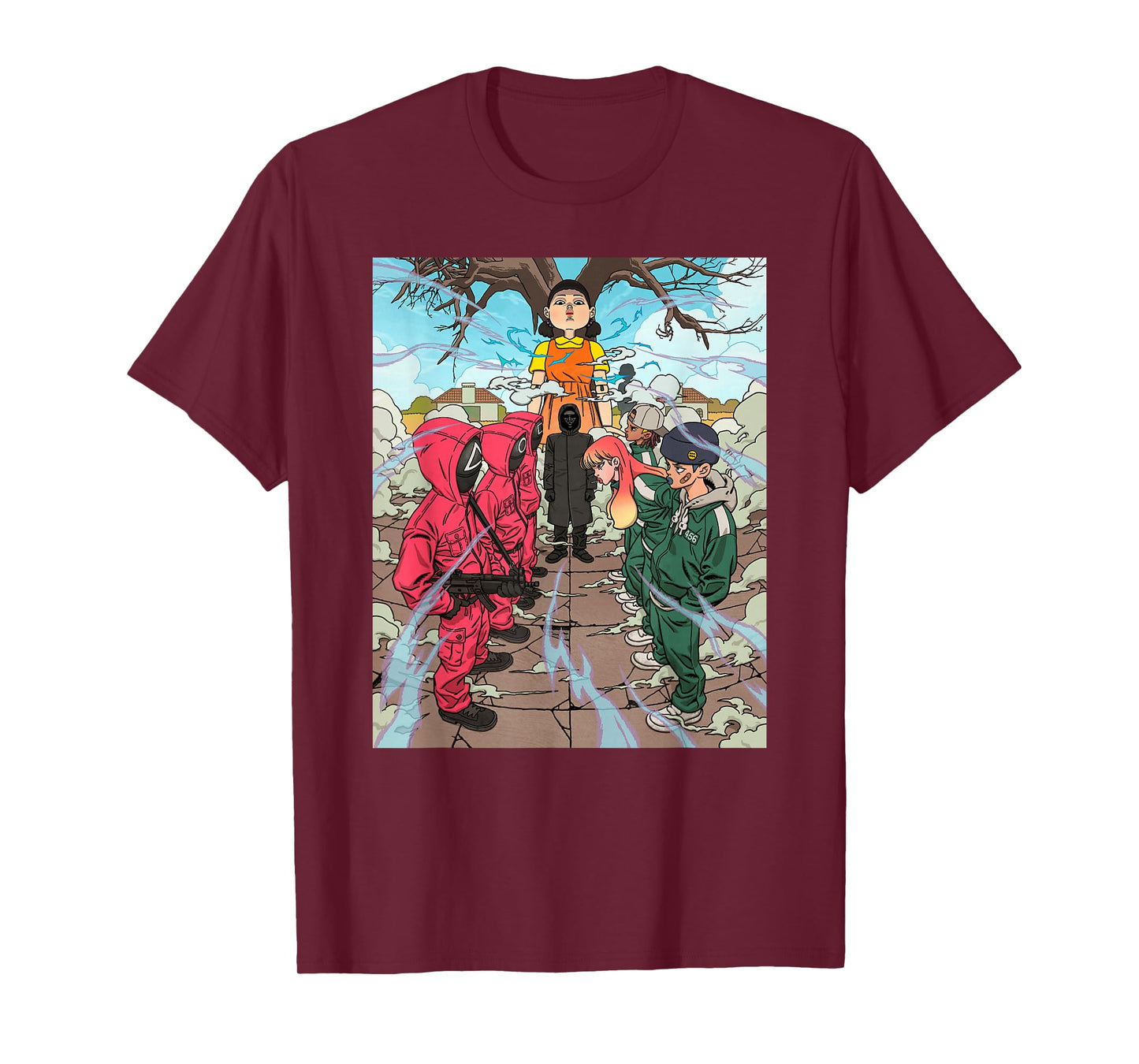 Squid Game Iconic Red Light Green Light Game Chest Poster T-Shirt