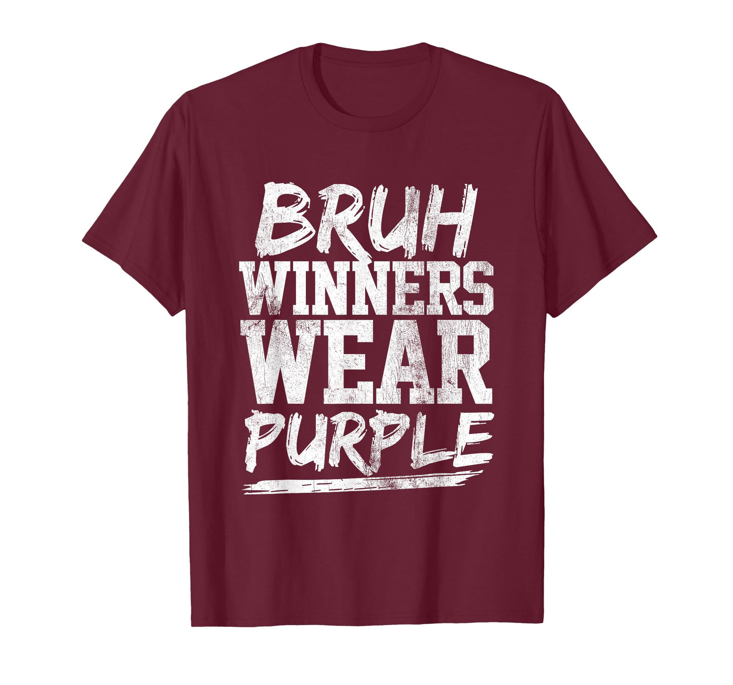 Bruh Winners Wear Purple Funny Sports Fan Team Graphic T-Shirt