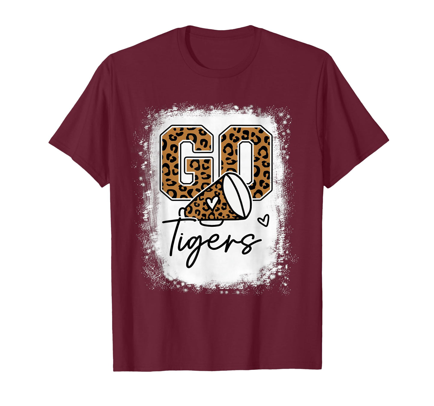 Go Cheer Tigers School Sports Fan Spirits Mascot Leopard T-Shirt